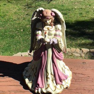 🤹‍♂️🤹‍♂️VINTAGE FIGURE OF AN ANGEL HOLDING A CANDLE 🦄🍉5 For$25